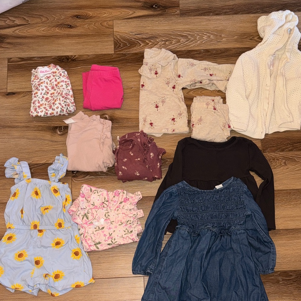 Assorted toddler girl clothing lot 2T